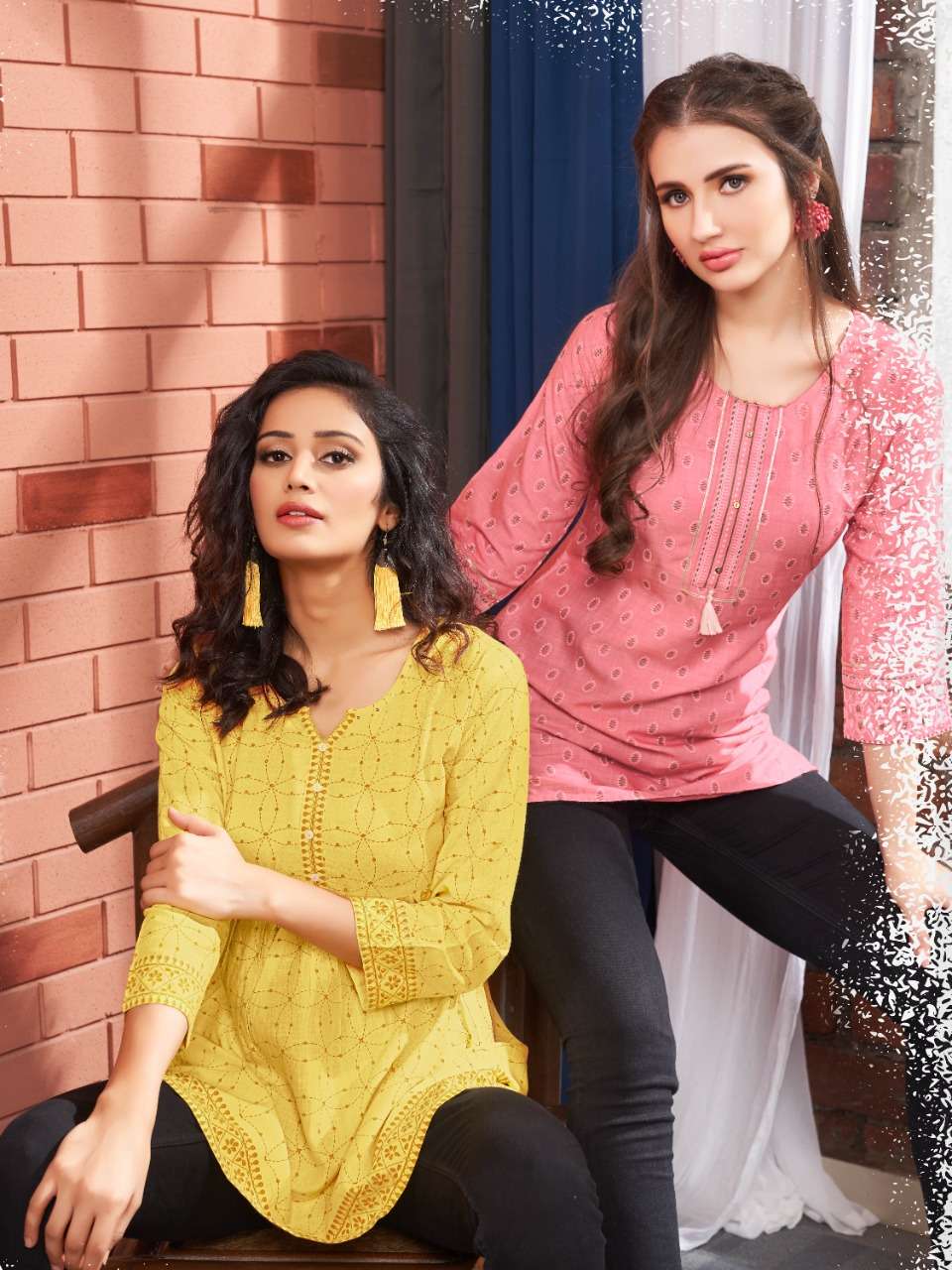 Heritage-Fusion-Rayon-Prints-Silai-Pattern-Handwork-Short Kurti-004-C
